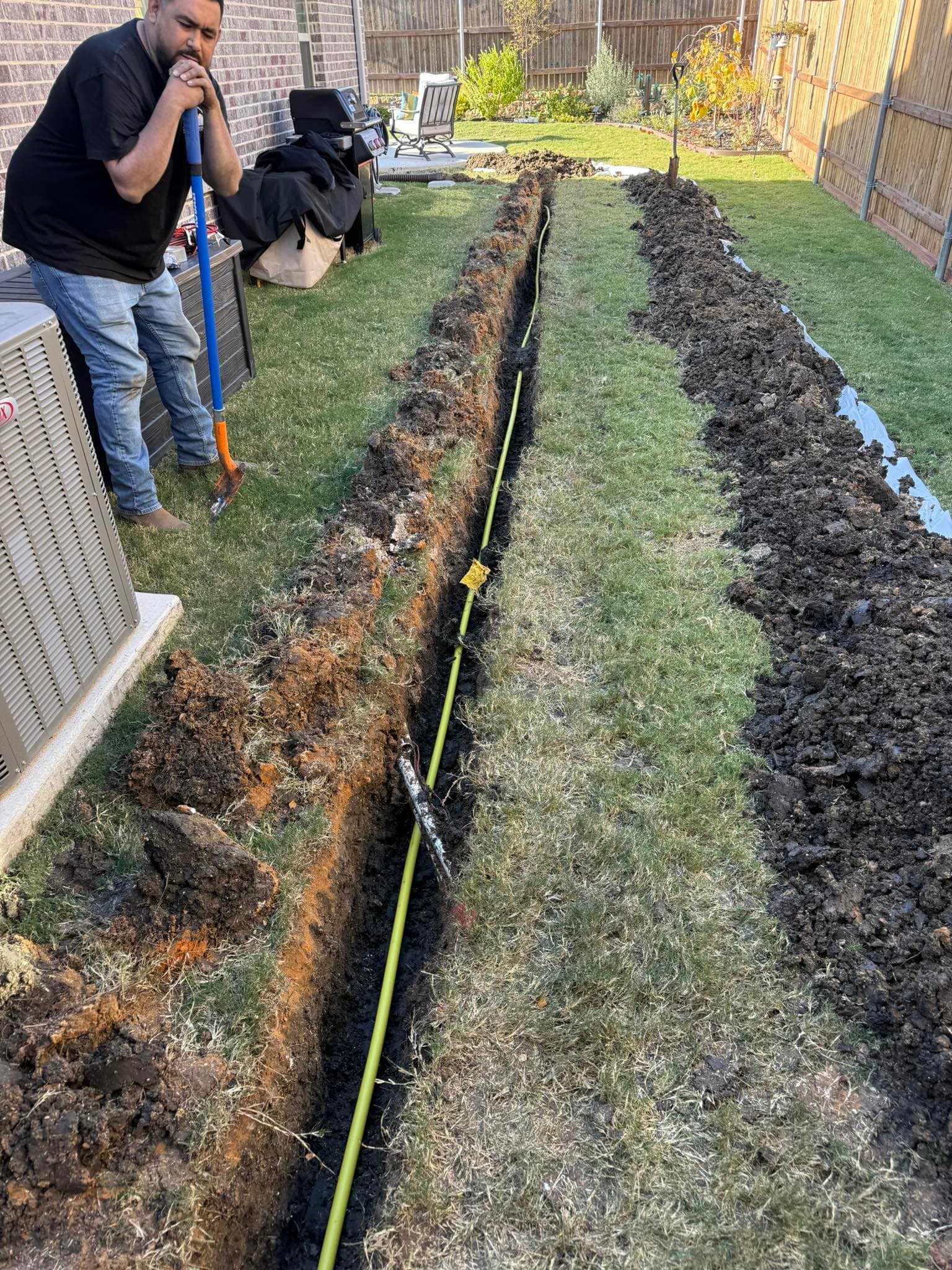 Trench Plumbing Work